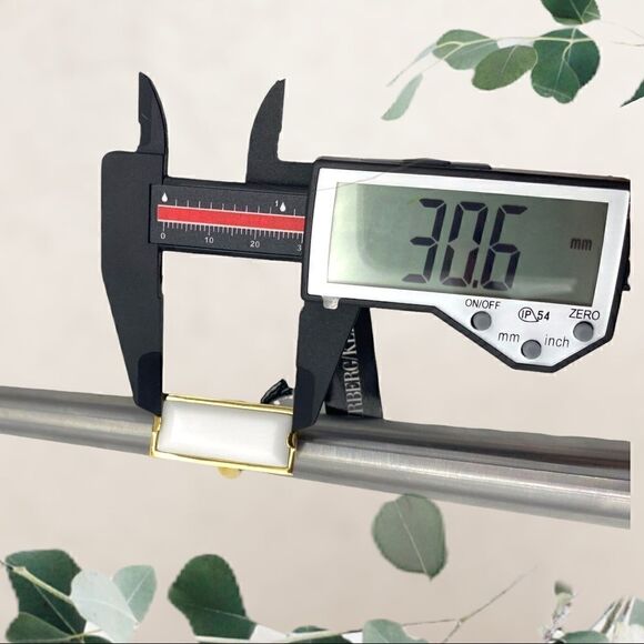 Gold Tone & White Geometric Fashion Ring by Dyrberg/Kern of Denmark, Size 5.5 - Picture 7 of 7